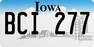 IA license plate BCI277