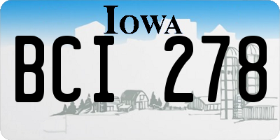 IA license plate BCI278