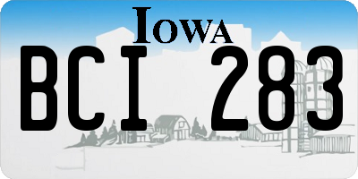 IA license plate BCI283