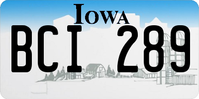 IA license plate BCI289