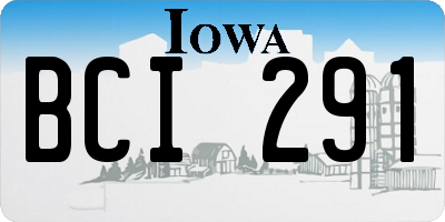 IA license plate BCI291