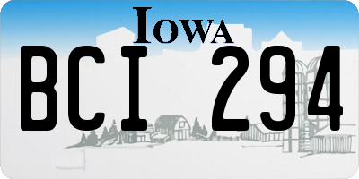 IA license plate BCI294