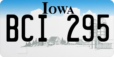 IA license plate BCI295
