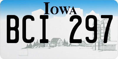 IA license plate BCI297