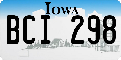 IA license plate BCI298