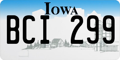 IA license plate BCI299