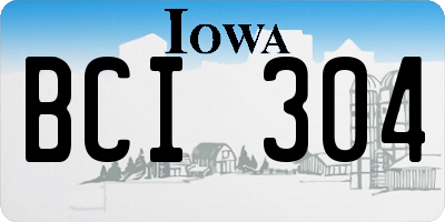 IA license plate BCI304