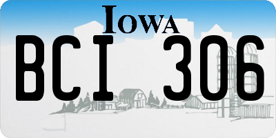 IA license plate BCI306
