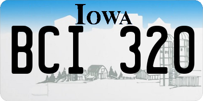 IA license plate BCI320