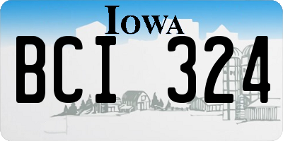 IA license plate BCI324