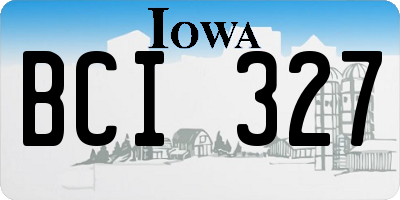 IA license plate BCI327