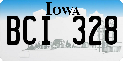 IA license plate BCI328