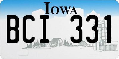 IA license plate BCI331