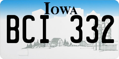 IA license plate BCI332