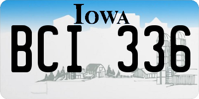 IA license plate BCI336