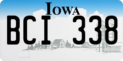 IA license plate BCI338