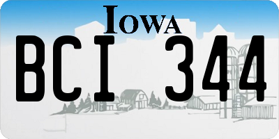 IA license plate BCI344