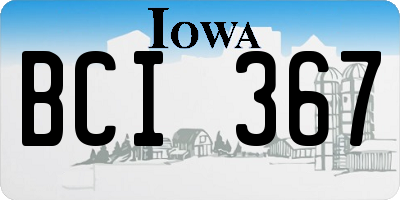 IA license plate BCI367