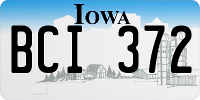 IA license plate BCI372