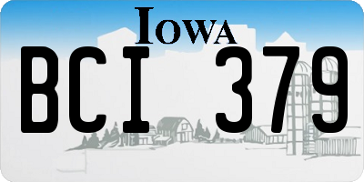 IA license plate BCI379