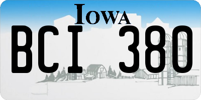 IA license plate BCI380