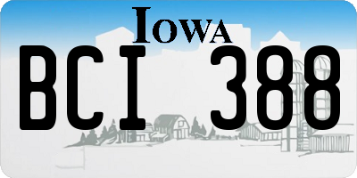 IA license plate BCI388