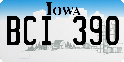 IA license plate BCI390