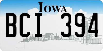 IA license plate BCI394