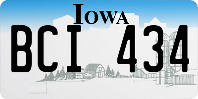 IA license plate BCI434
