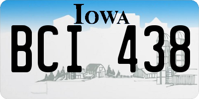 IA license plate BCI438