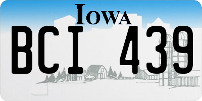 IA license plate BCI439