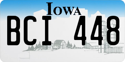 IA license plate BCI448