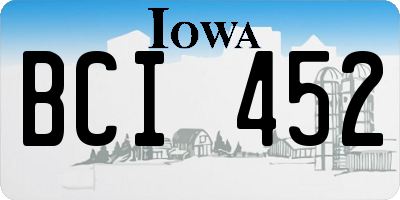 IA license plate BCI452