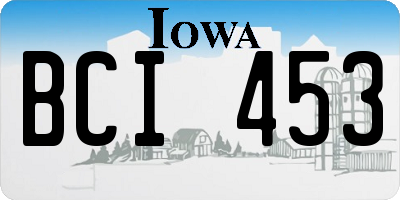IA license plate BCI453