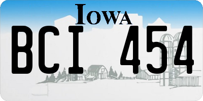 IA license plate BCI454