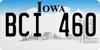 IA license plate BCI460