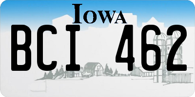 IA license plate BCI462