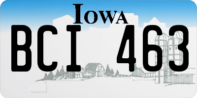 IA license plate BCI463