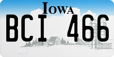 IA license plate BCI466