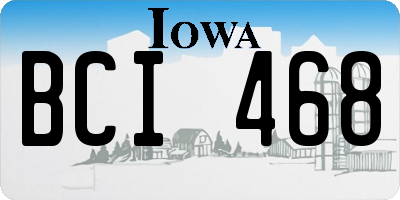 IA license plate BCI468