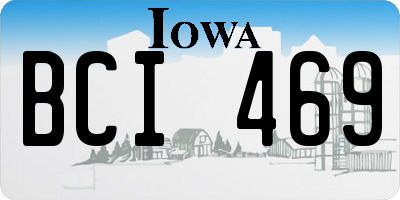 IA license plate BCI469