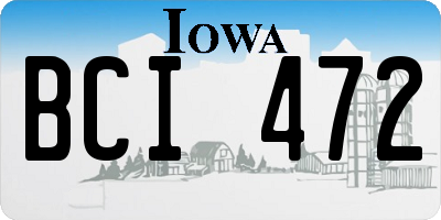 IA license plate BCI472