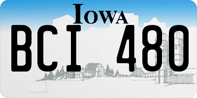 IA license plate BCI480