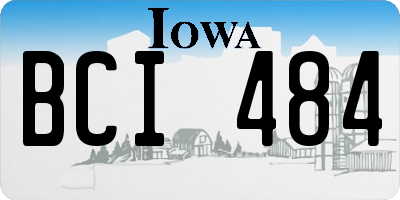 IA license plate BCI484
