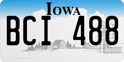 IA license plate BCI488