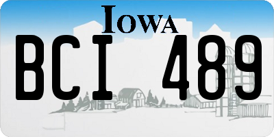 IA license plate BCI489