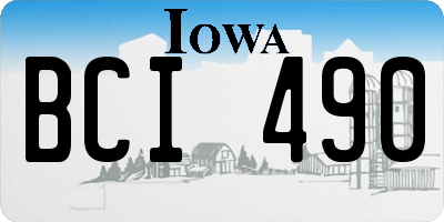 IA license plate BCI490
