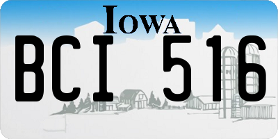 IA license plate BCI516