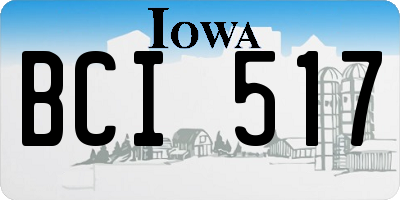 IA license plate BCI517