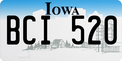 IA license plate BCI520